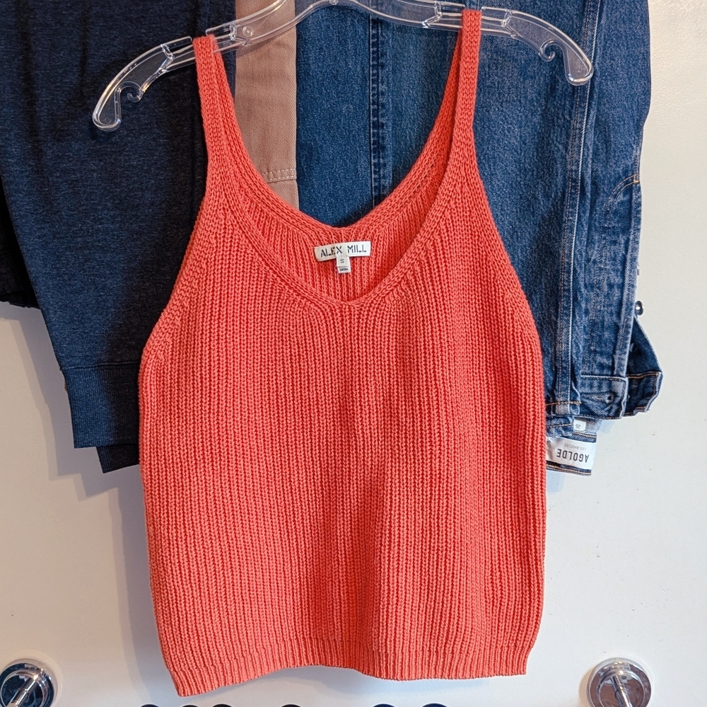 Alex Mill 'Billie' Sweater Tank - Papaya - Sm